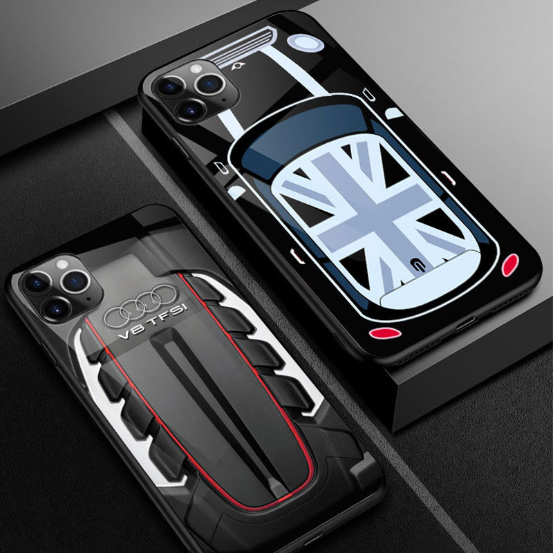 Suitable for Apple 14 Mobile Phone Case Rs7 Engine Iphone13 Anti-Fall Glass 12/11/Xrx Male 7P Anti-Scratch