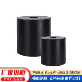 厂家供应橡胶弹簧减震柱 高弹耐磨橡胶柱 黑色双面橡胶护套