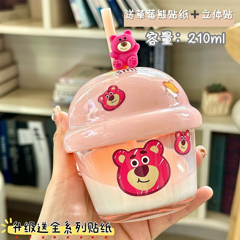mini internet hot new pier cup cup with straw cold water cup children‘s cups cute portable coffee cup with straw water cup