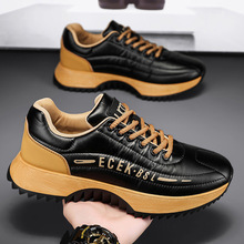 男鞋秋冬新款休闲运动鞋男羽绒布防水百搭面包鞋黑武士老旭恒鞋一