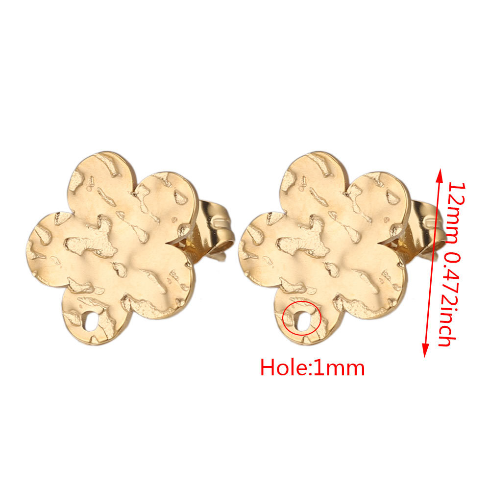 Pendientes geométricos de acero inoxidable europeos y americanos columna en relieve DIY pendientes pieza con agujero accesorios de joyería pendientes de acero de titanio producción
