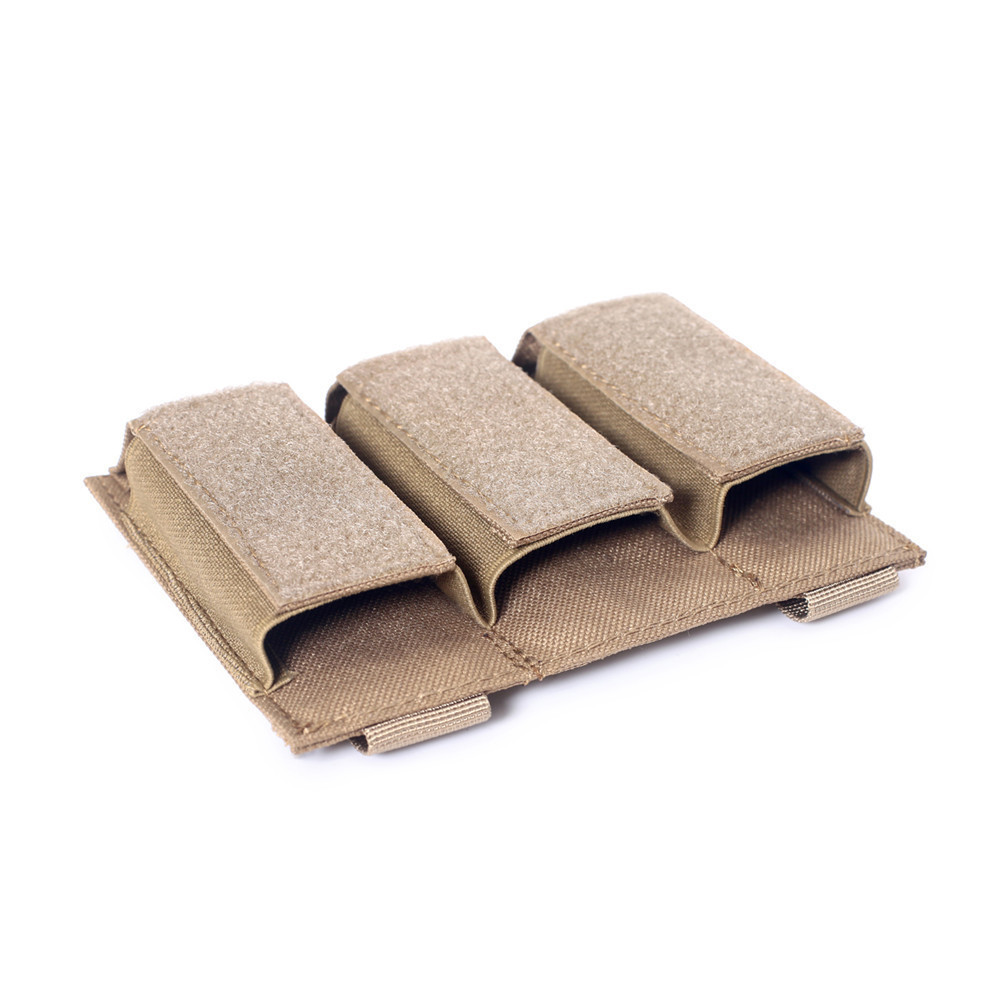 Huyue pistola táctica al aire libre triple cartucho bolsa 9mm cartucho bolsa sistema Molle accesorios EDC Kit