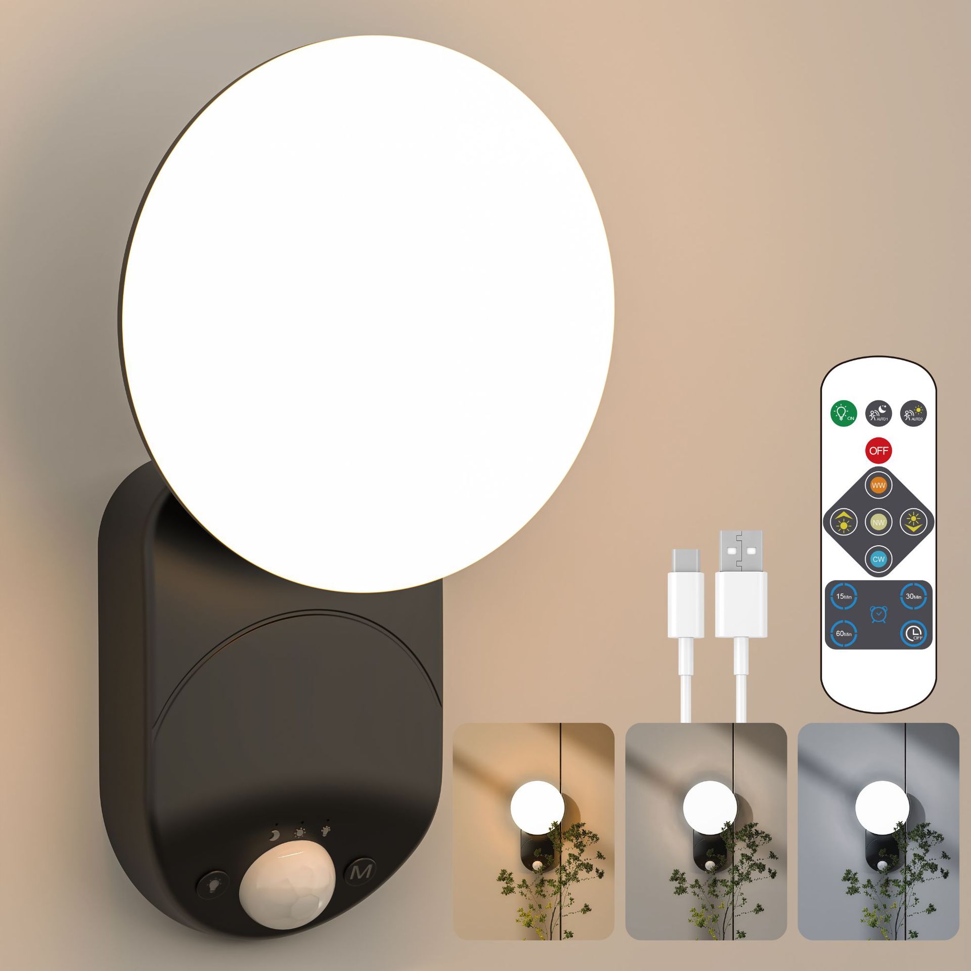 Cross-Border Indoor New Model Smart Outdoor Adjustable Angle Wall Lamp Lighting Human Body Sensing Garden Light Safety Light