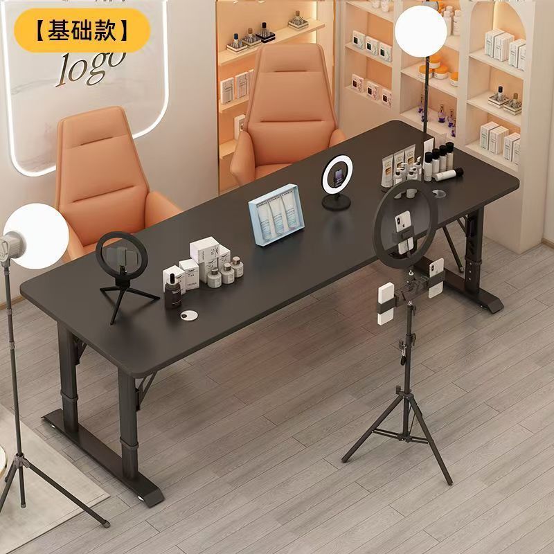 生放送テーブルアンカー専用ダブルeスポーツテーブルネット有名人商品展示台可動昇降式コンピュータテーブル|undefined