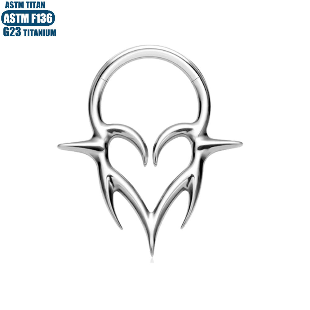 Pointed titanium steel lip stud product view