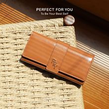 新款钱包女2025长款搭扣韩系女士钱包长款手拿包大容量钱夹wallet