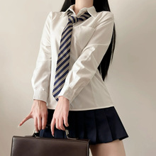 学院风jk衬衫女夏季基础款日系学生百搭毕业校服班服白色短袖衬衣