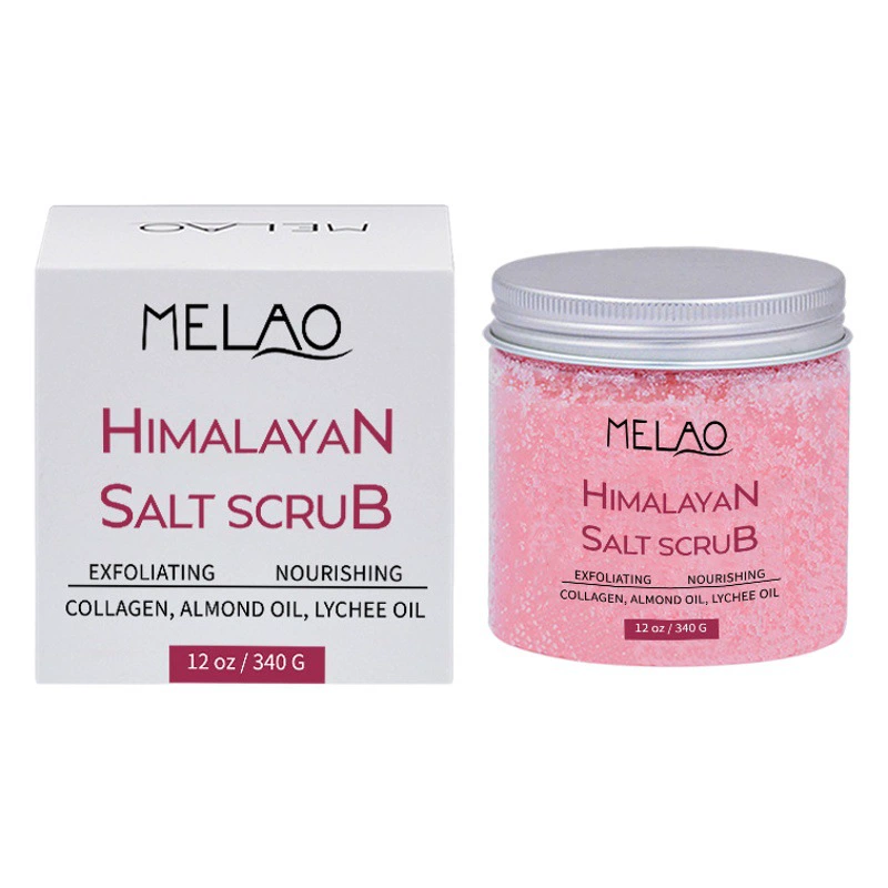 MELAO трансграничный скраб из гималайской соли, гранулированный очищающий поры и отшелушивающий скраб для тела