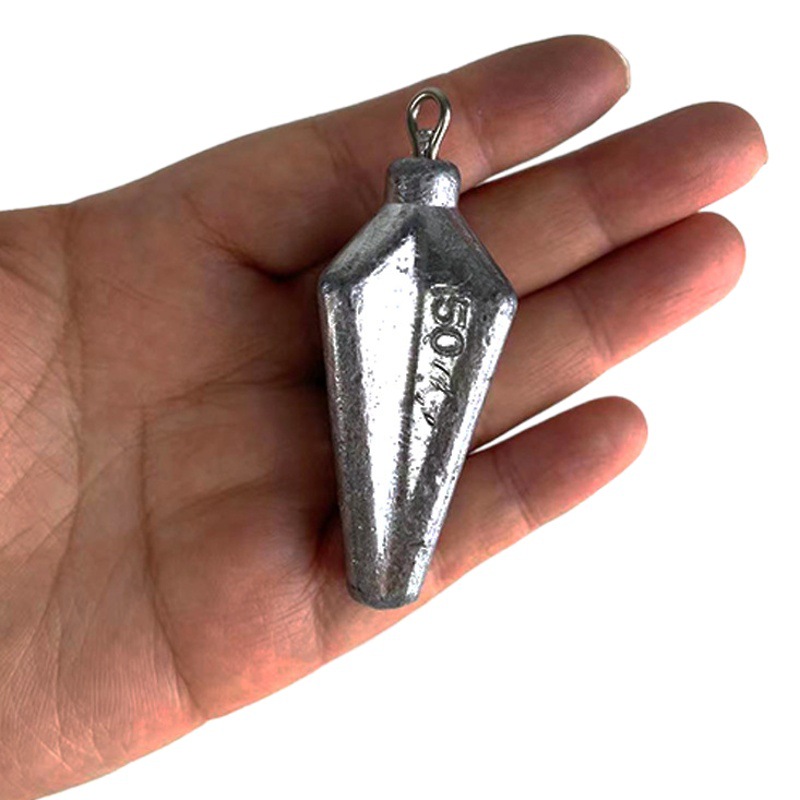 Wholesale anti-roll four-cornered carambola sea fishing lead pendant sea pole fishing pendant heart anti-hanging bottom lead pendant four-cornered lead pendant