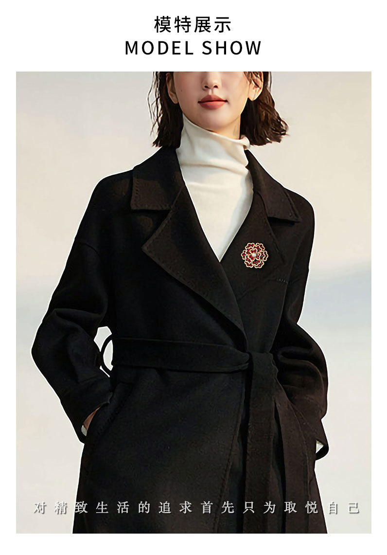 高档奢华大气锆石花朵胸针高级感多层立体胸花国风优雅