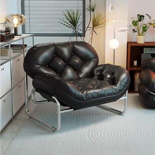 Lazy Sofa for Home Use, Suitable for Naptime in the Living Room, Leisure Single Sofa Chair for Bedroom, Small Apartment Balcony, Vintage Style Chair