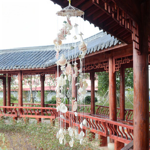 Creative 19-Line Japanese-Style Handmade Shell Wind Chime for Boys and Girls Holiday Bedroom Balcony Decoration Pendant Door Decoration