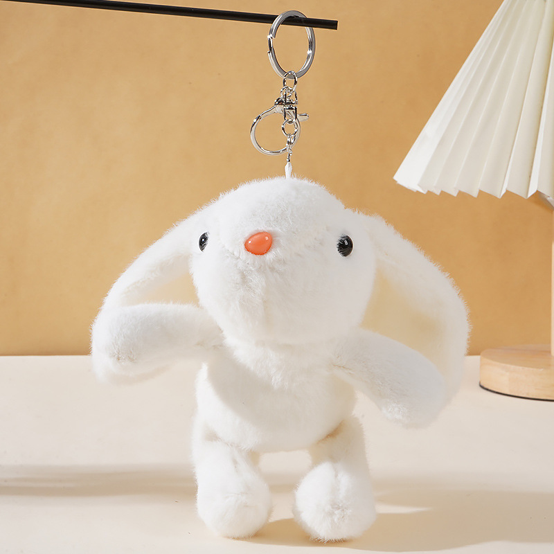 かわいい垂れ耳ウサギぬいぐるみクリエイティブ長耳ウサギ人形ウサギキーホルダーペンダントバッグペンダント|undefined