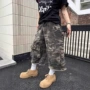 夏季七分迷彩跨境牛仔裤