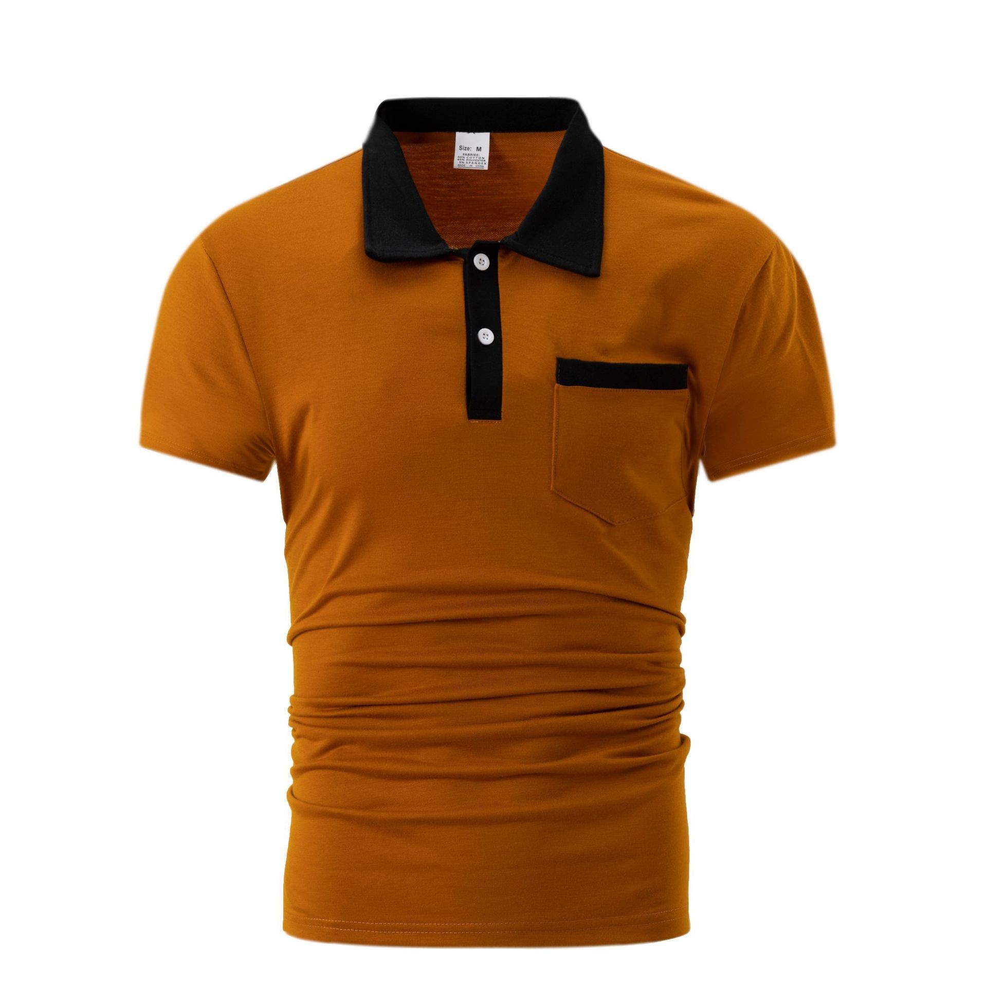 Polo uomo slim fit con colletto e tasca frontale elegante_voghion.com