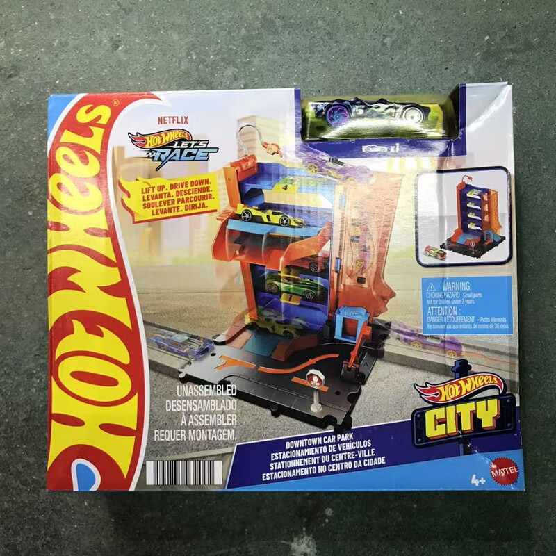 Fenghuolun Quick Car Wash Shop City Scene Track Set Boy Toy Children's Track Garage