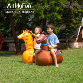 AMF新款儿童跳跳马宝宝防摔PVC充气跳跳马长颈鹿弹跳玩具跳跳坐骑