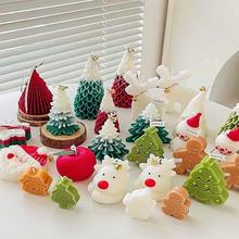 圣诞节节日礼盒圣诞树蜡烛雪人麋鹿老人拍照道具摆件装饰香薰蜡烛