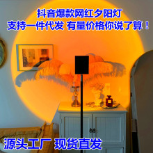 工厂直销抖音同款网红客厅日不落地灯彩虹伸缩投影氛围日落夕阳灯