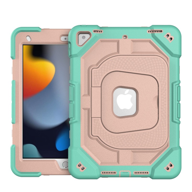 适用ipad 10.2 7-8-9代 三合一硅胶+PC防撞防摔儿童款大支架背带|undefined