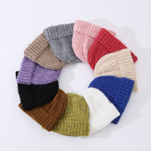 日韩新款冬款毛线帽子长绒羊毛秋冬针织帽弹力毛线帽保暖系时尚帽