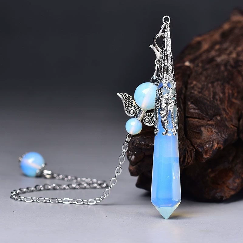 Hexagonal organic crystal pendant, accessory, Birthday gift