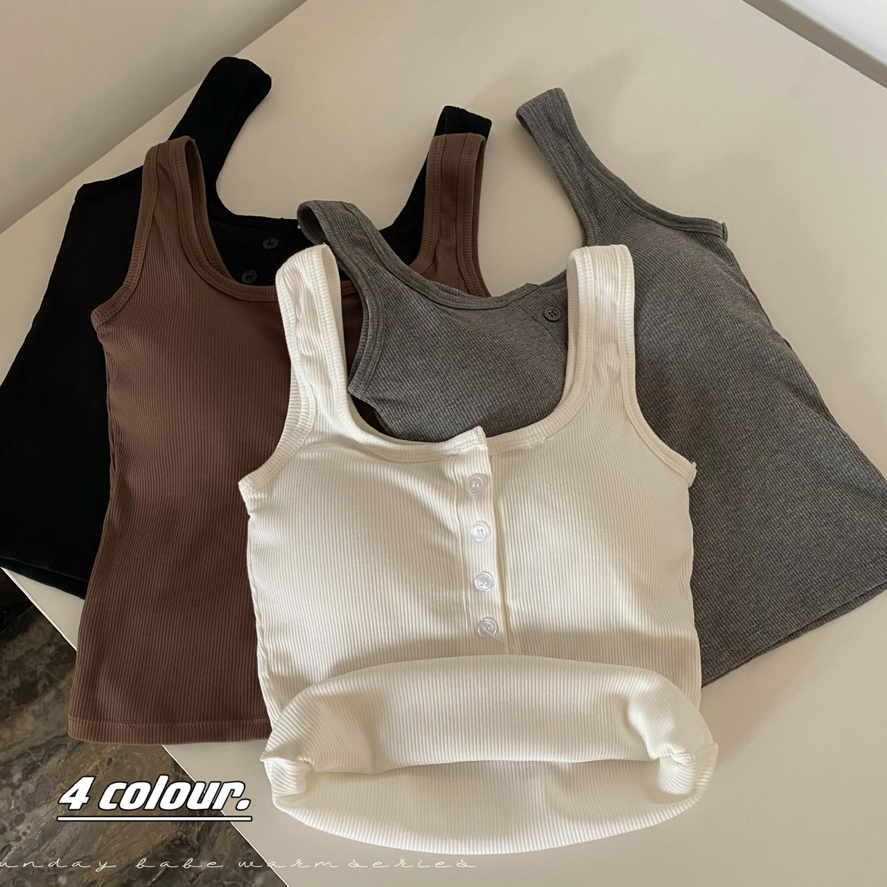 White Cotton Base Camisole Vest with Chest Pad for Women's Outer Wearing New Summer Inner Wearing Short Sleeveless Top with Beautiful Back