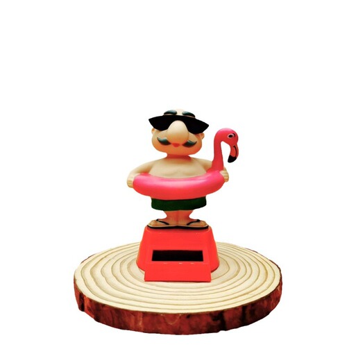 Cross-border wholesale creative intelligent induction swinging sun flower shaking head turtle fairy car interior decoration car ornaments