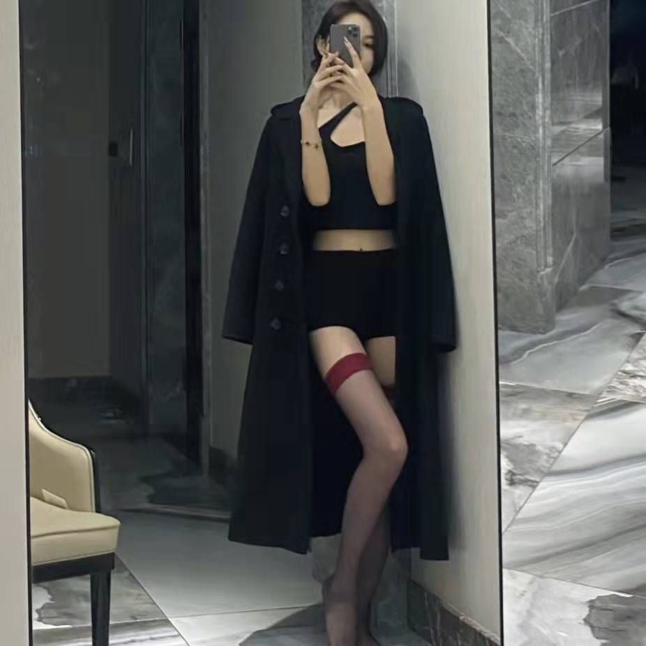 Sexy Thigh High Stockings Non-slip Over Knee Black Silk Socks_voghion.com
