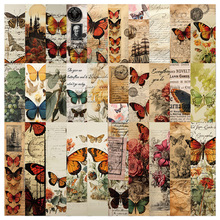 30张复古蝴蝶书签系列书饰书本标记小说书画可批发精美书页夹