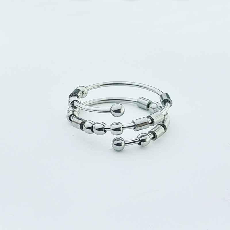 Simple Style Geometric Solid Color Stainless Steel Polishing Plating Open Rings display picture 8