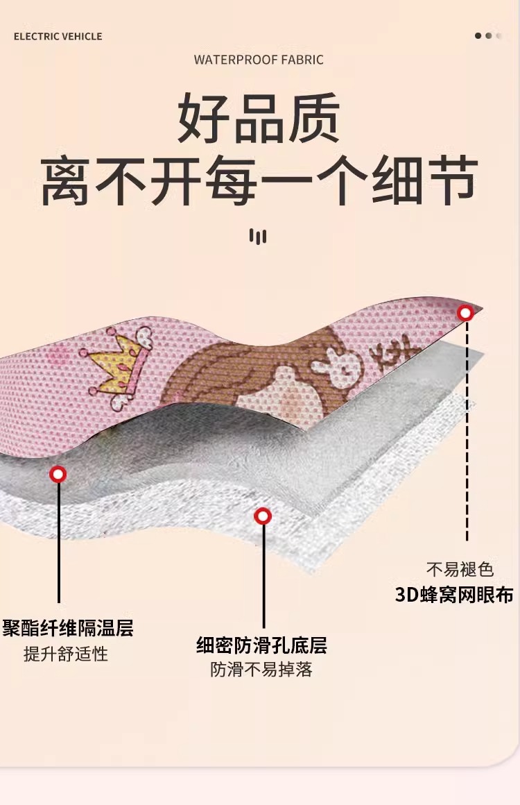 Suitable for immediate CG6 electric car seat cover summer sunscreen, heat insulation and breathable new national standard electric motorcycle seat cover