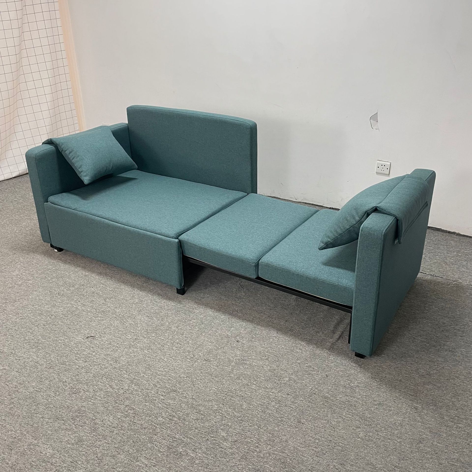 Sofá cama de una persona pequeño apartamento balcón plegable sin lavado tecnología seda desmontable sofá de doble uso