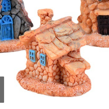 Nhà đá cổ tích, tiểu cảnh cây rêu, mô hình lâu đài resin cho bonsai (z-CJ-894)