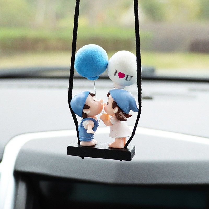 Confession balloon kiss mouth boy girl Car Rearview mirror pendant car interior pendant decoration car ornaments