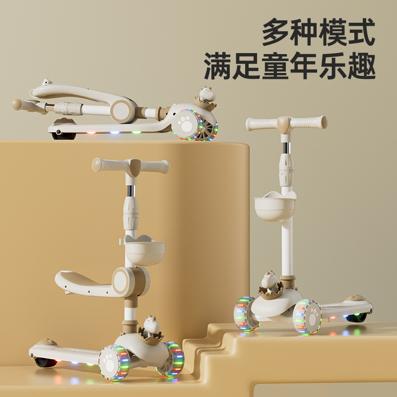 Scooter Kidsren 1-3-6 Three-In-One Male and Female Kidsren Can Sit and Slide on the Scooter Scooter