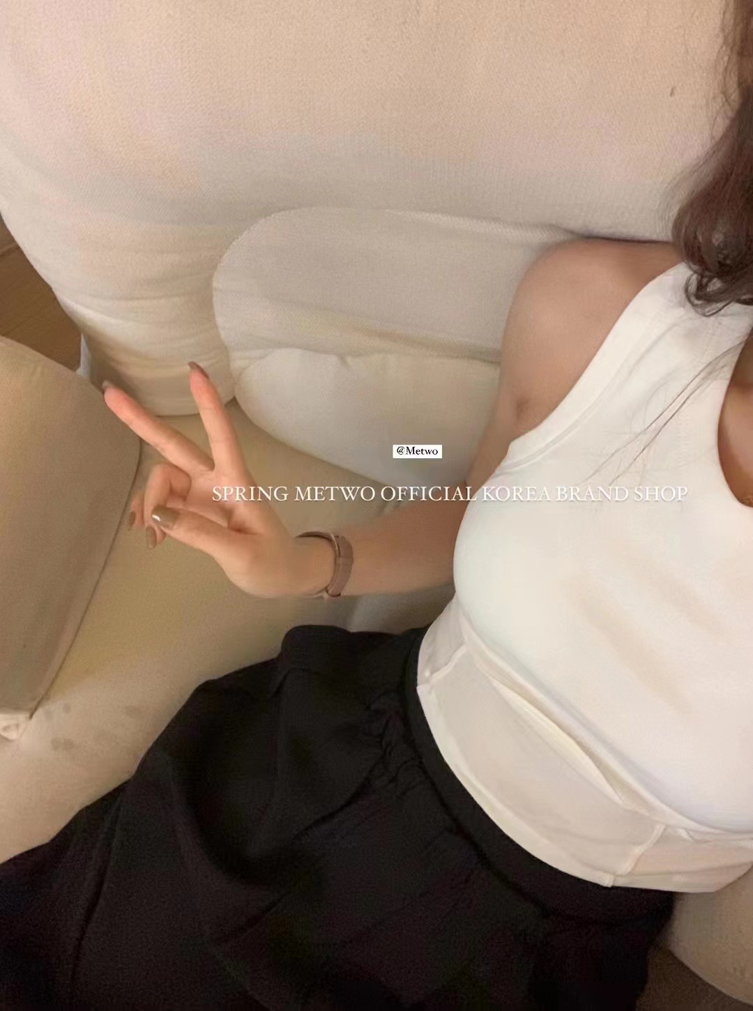 METWO camisola en forma de I en vivo de látex sin costuras slim fit con almohadilla en el pecho belleza espalda chaleco envuelto pecho desgaste exterior