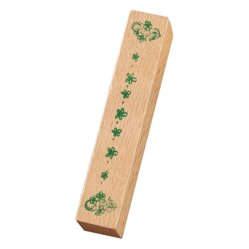 Изысканный деревянный цветок на талии длинный штамп DIY мультфильм ручной счет студент творческий материал штамп ручной работы 12