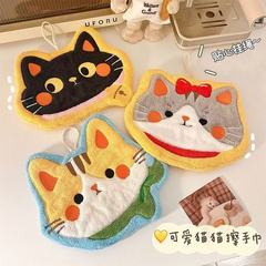 かわいい猫の手拭きタオル子供家庭用キッチントイレ漫画手拭き足速乾吸水タオル女の子