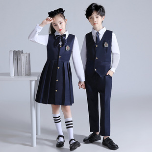 Children's performance costume primary and secondary school students recitation costume chorus costume collective competition host dress chorus performance costume
