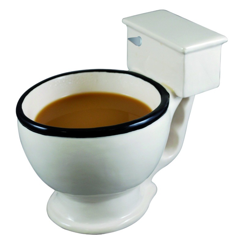 Parodia popó taza de inodoro creativo divertido Taza de cerámica forma taza de agua nueva exótica toda la taza de café