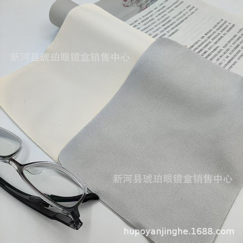 Fábrica de bolsas de gafas, gafas de alta calidad gris beige isla de seda, joyas para teléfonos móviles, paño limpio image 3