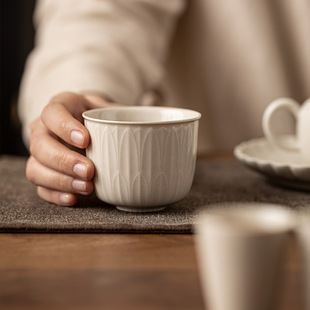 Ask Cang Plant Ash Tea Cup Chinese Home Kung Fu Tea Set Personal Special Ceramic Vintage Master Cup Single Cup