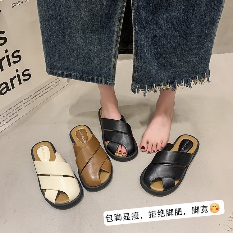 Retro summer women's slippers