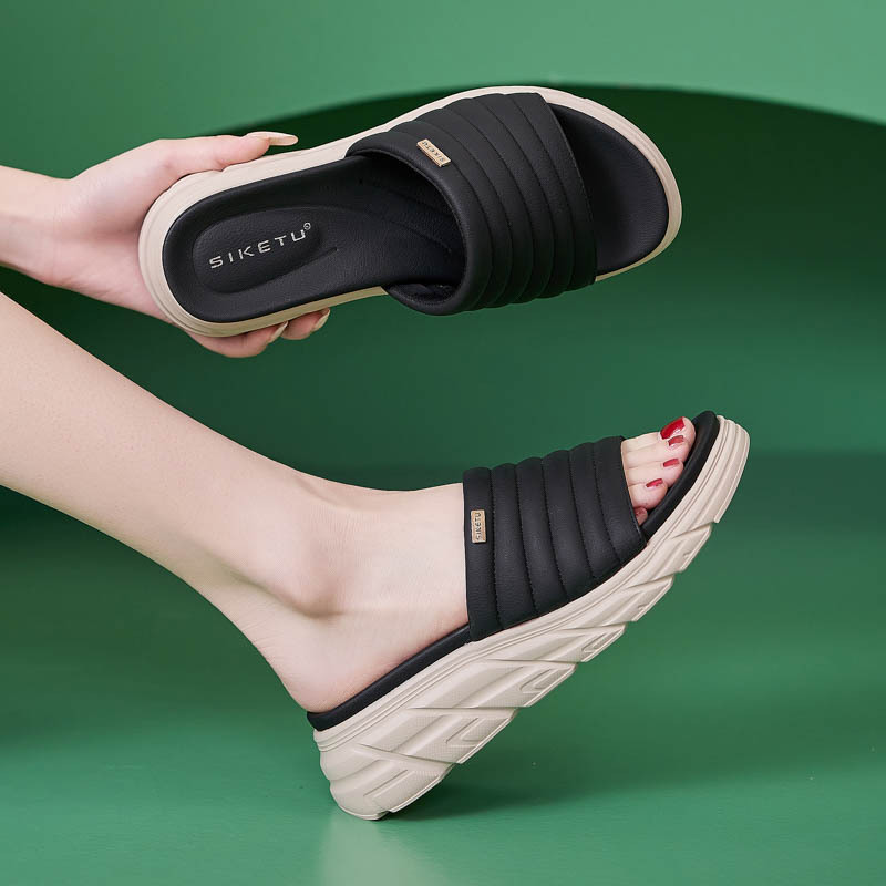 Amazon 2025 primavera y verano en stock nuevas zapatillas frías de suela gruesa ligeras antideslizantes cómodas zapatos casuales de mujer un cabello