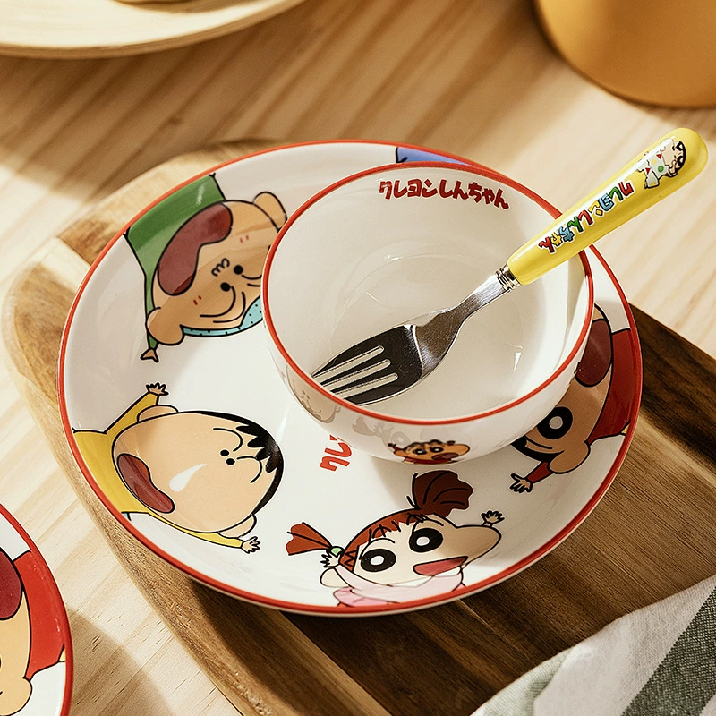 [Современные домохозяйки и Locomotive Киног Shinchan] Таблетка тарелка, керамическая миска для гостиной, новые японские блюда и рисовые чаши