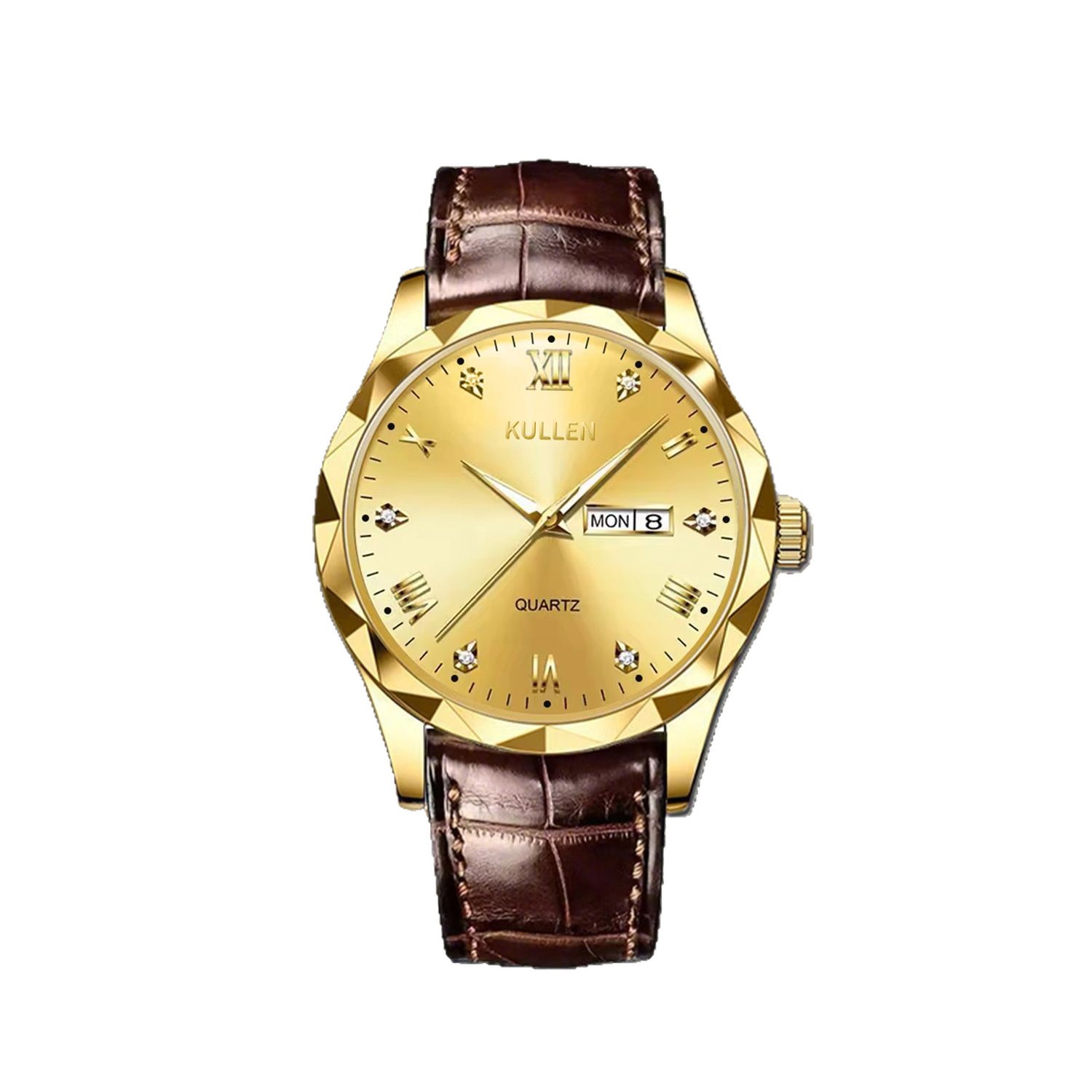 Marca suiza ultra delgada impermeable comercial calendario de relojes de hombre relojes de cuarzo fabricantes de comercio exterior en vivo un agente