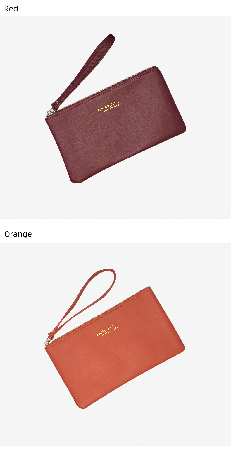 Square Shape Retro Long Wallet Korean Multifunctional Girl Clutch Purse