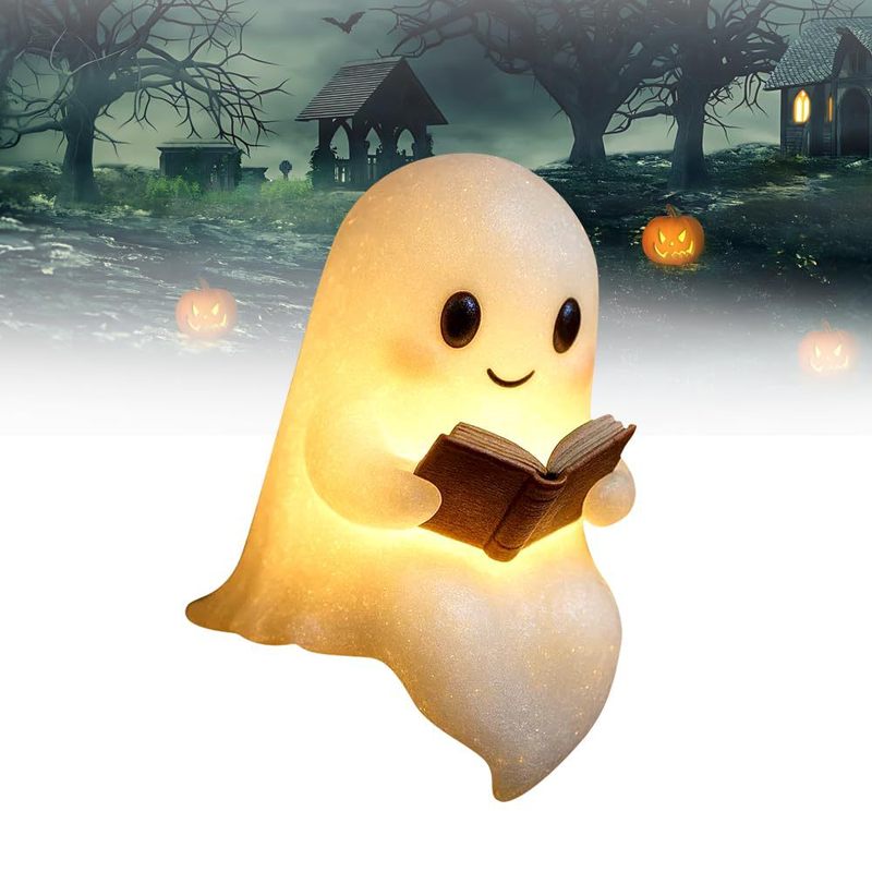 Cute Ghost Reading Book Lamp  可爱鬼读书灯|undefined
