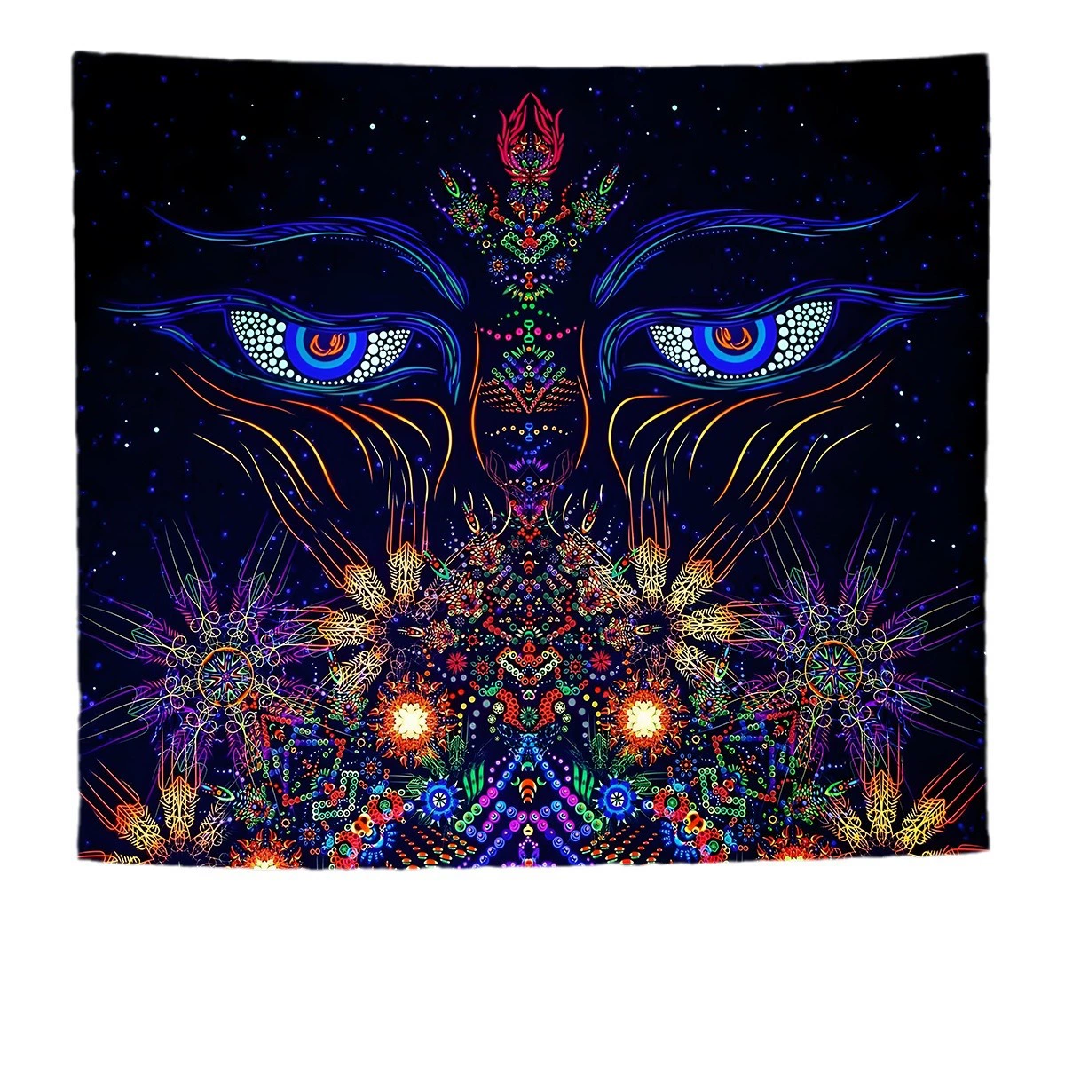 Флуоресцентная настенная tapestry с бабочкой